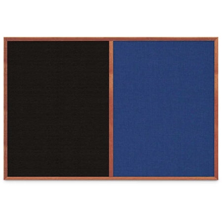 United Visual Products Slim Style Indoor Enclosed Corkboard, 30 UV503SC-BRONZE-DBURGU
